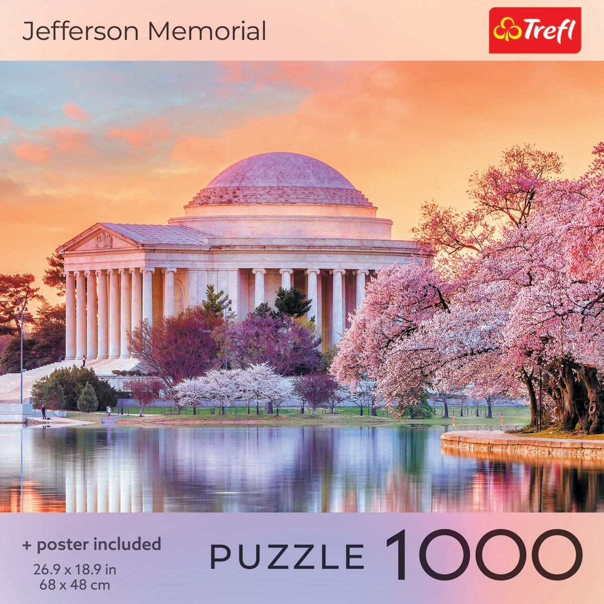 Red Jefferson Memorial 1000 Piece Puzzle