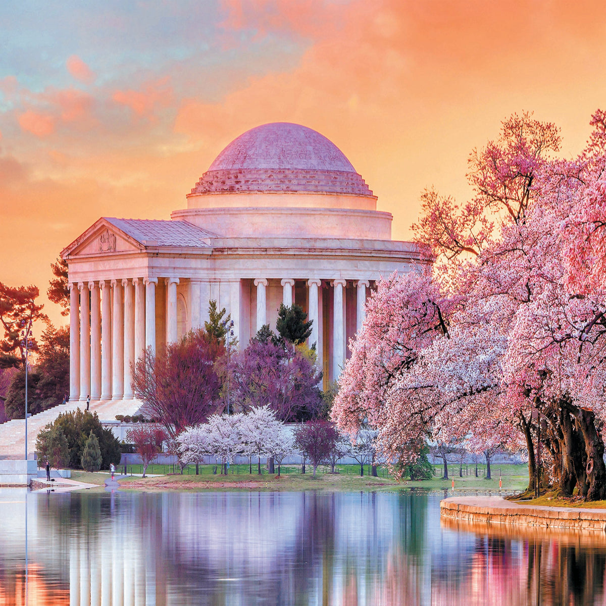 Red Jefferson Memorial 1000 Piece Puzzle