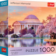 Red Jefferson Memorial 1000 Piece Puzzle