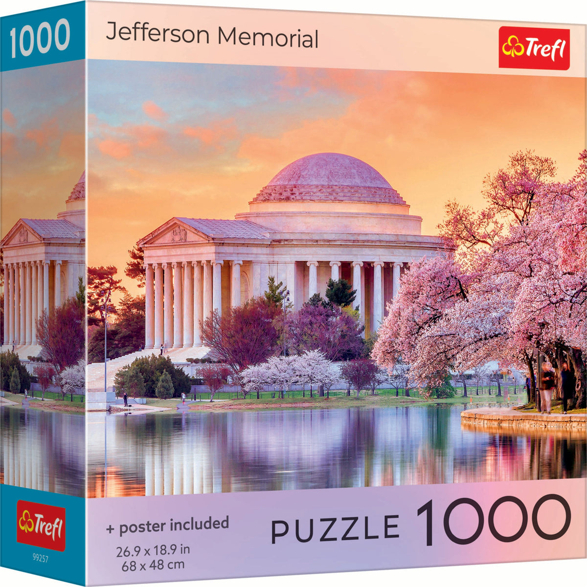 Red Jefferson Memorial 1000 Piece Puzzle