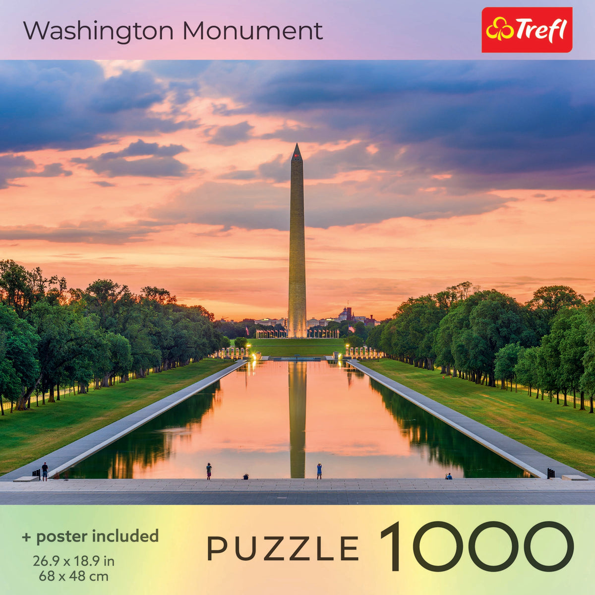 Red Washington Monument 1000 Piece Puzzle