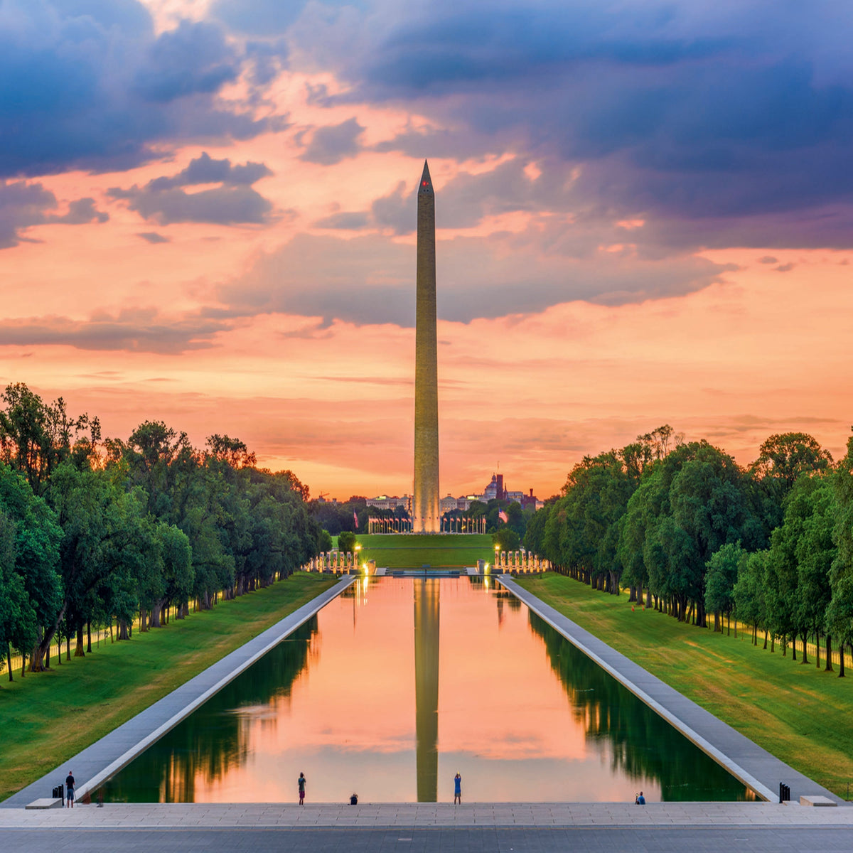 Red Washington Monument 1000 Piece Puzzle