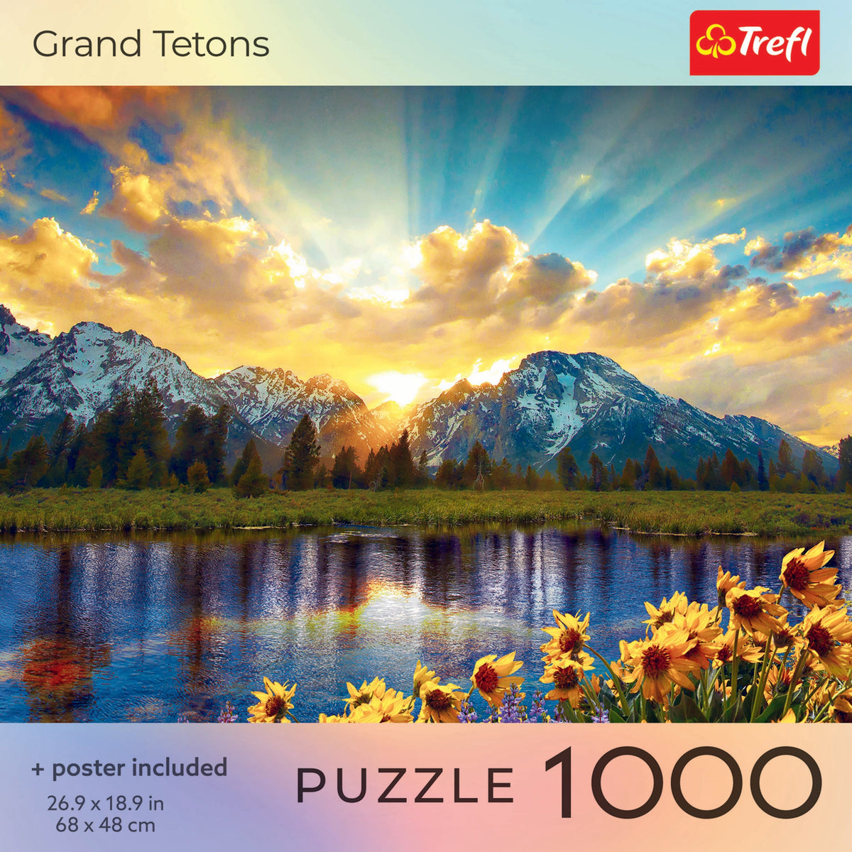 Red Grand Tetons 1000 Piece Puzzle