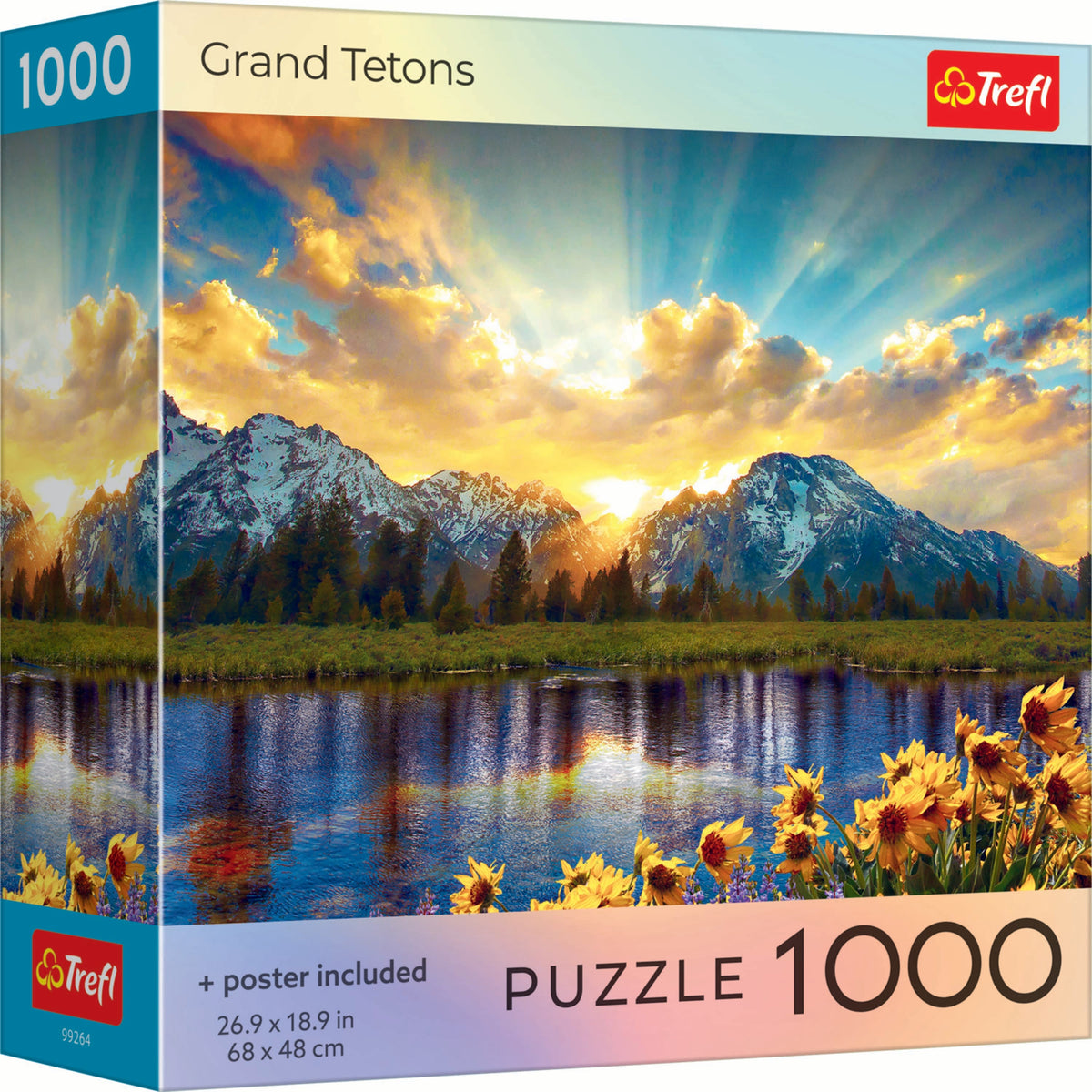 Red Grand Tetons 1000 Piece Puzzle