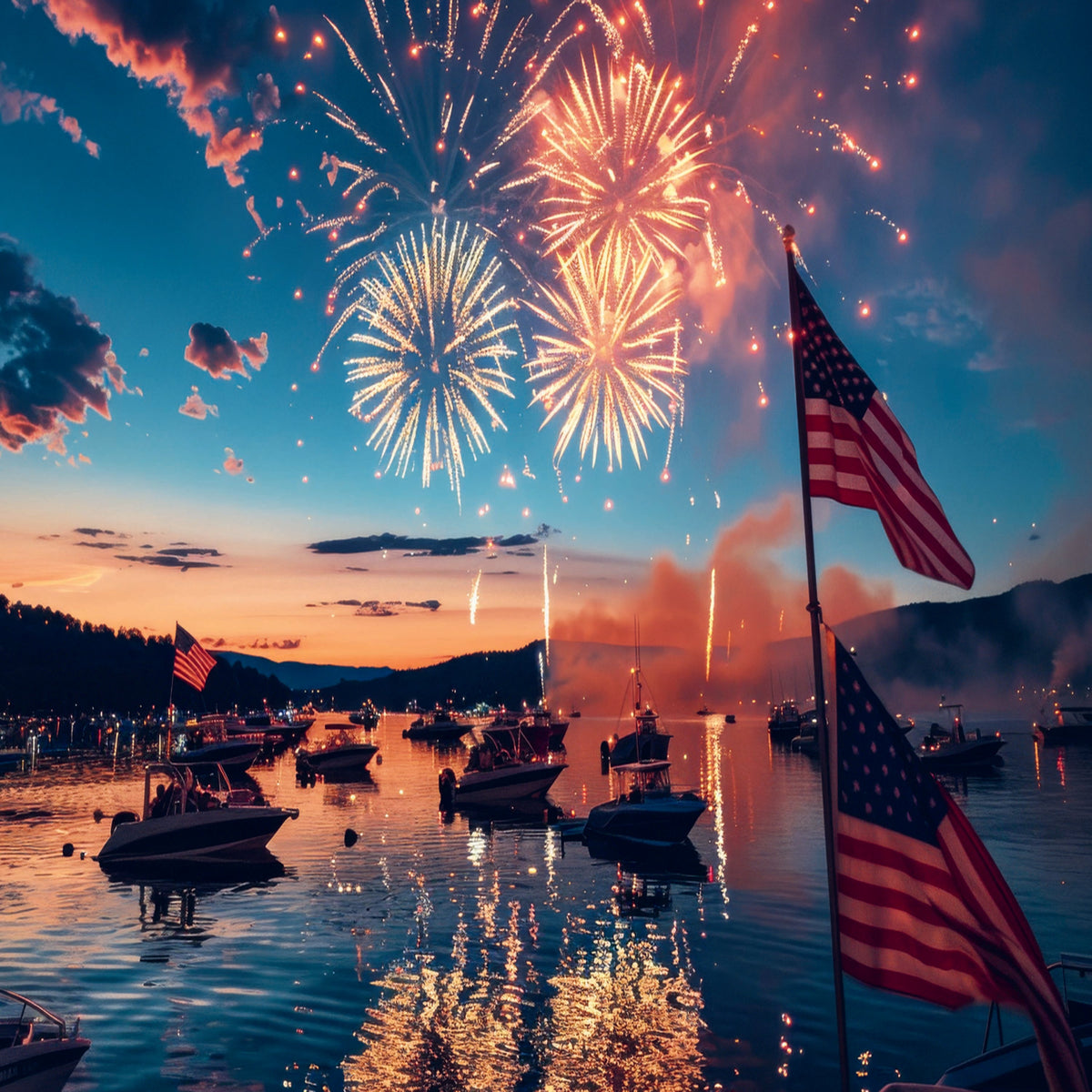 Red Fireworks Illuminate 500 Piece Puzzle
