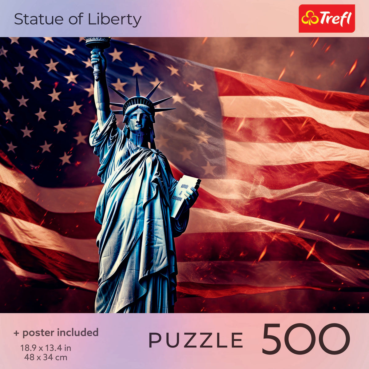 Red Statue Of Liberty 500 Piece Puzzle