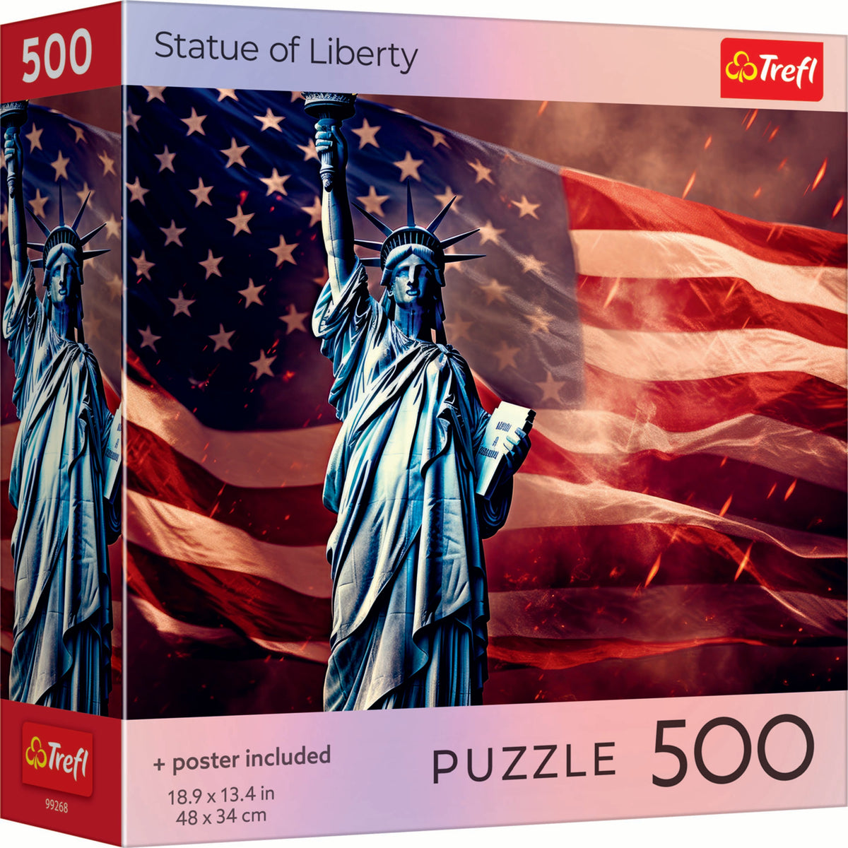Red Statue Of Liberty 500 Piece Puzzle