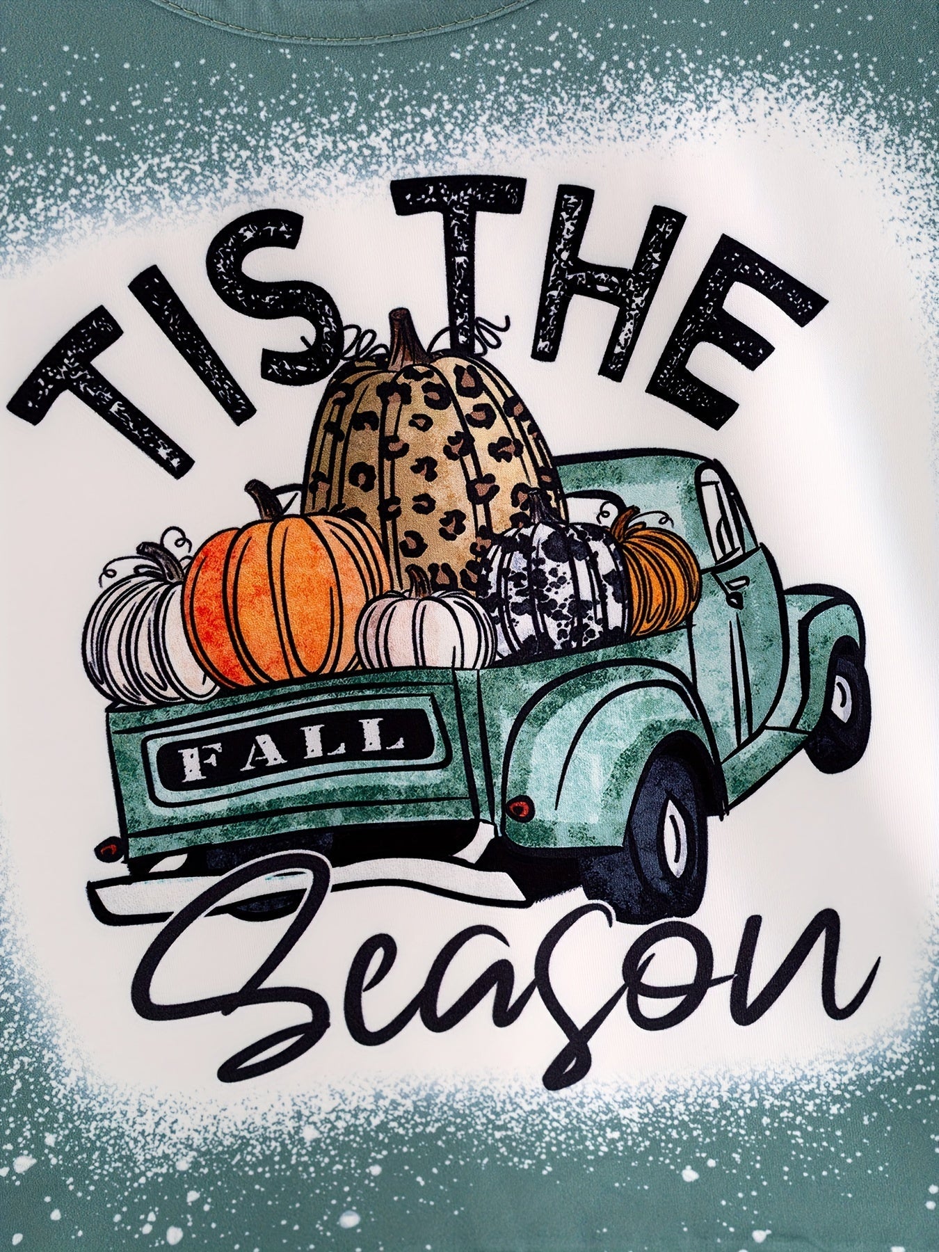 Fall Thanksgiving Halloween 3 Pieces Short Sleeve O-neck T-shirt