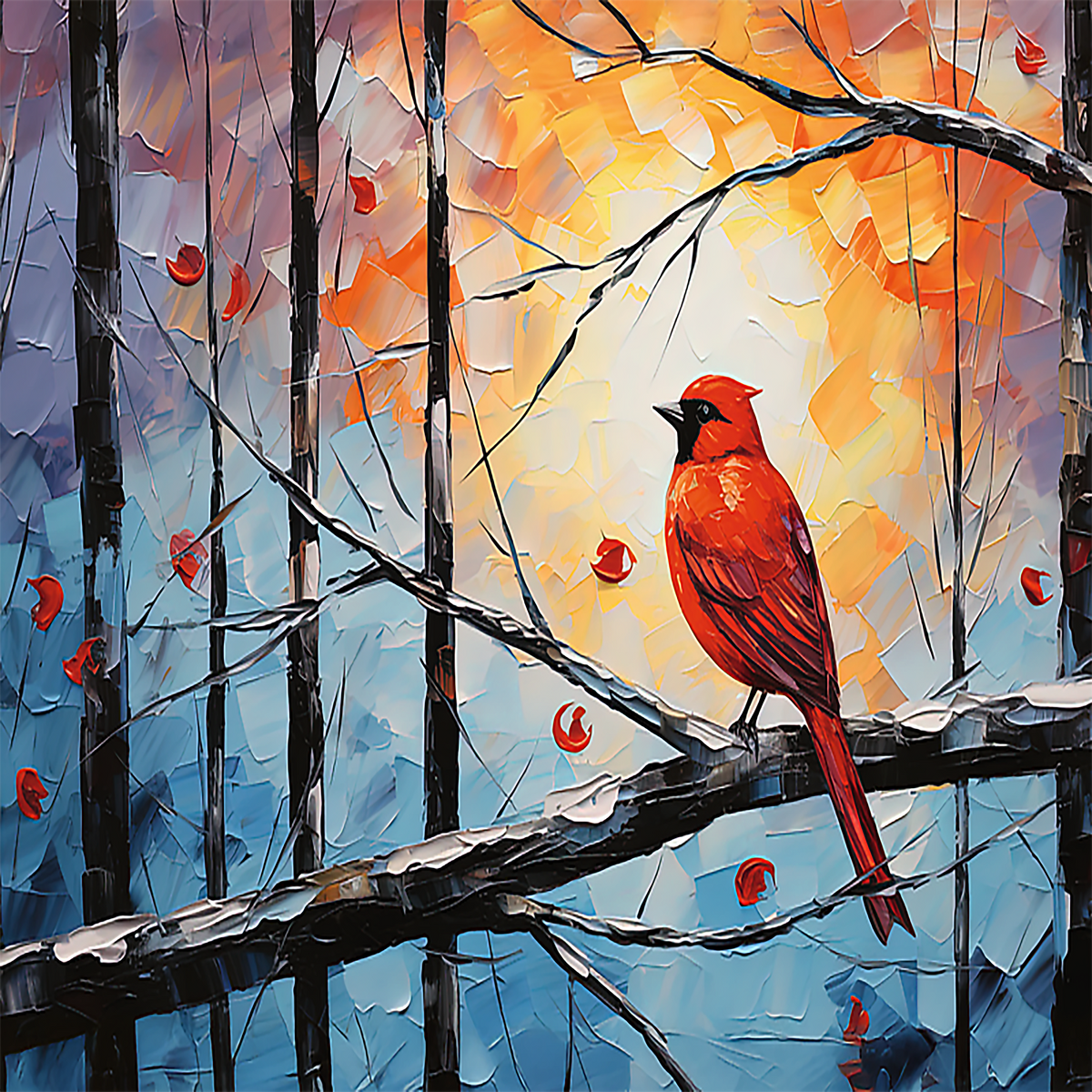 Premium Plus Peaceful Cardinal 1000 Piece Puzzle