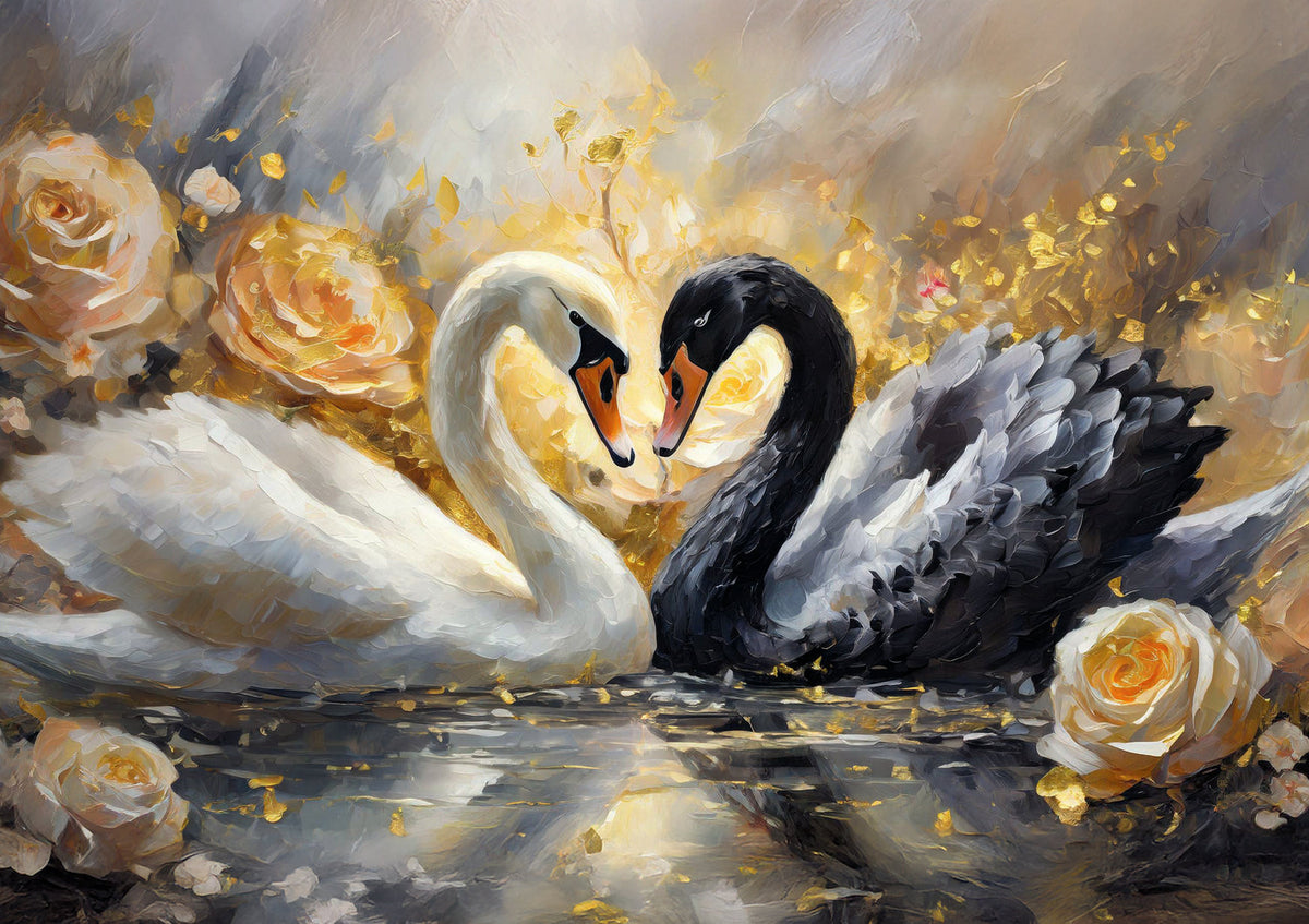 Premium Plus Beautiful Swans 1000 Piece Puzzle