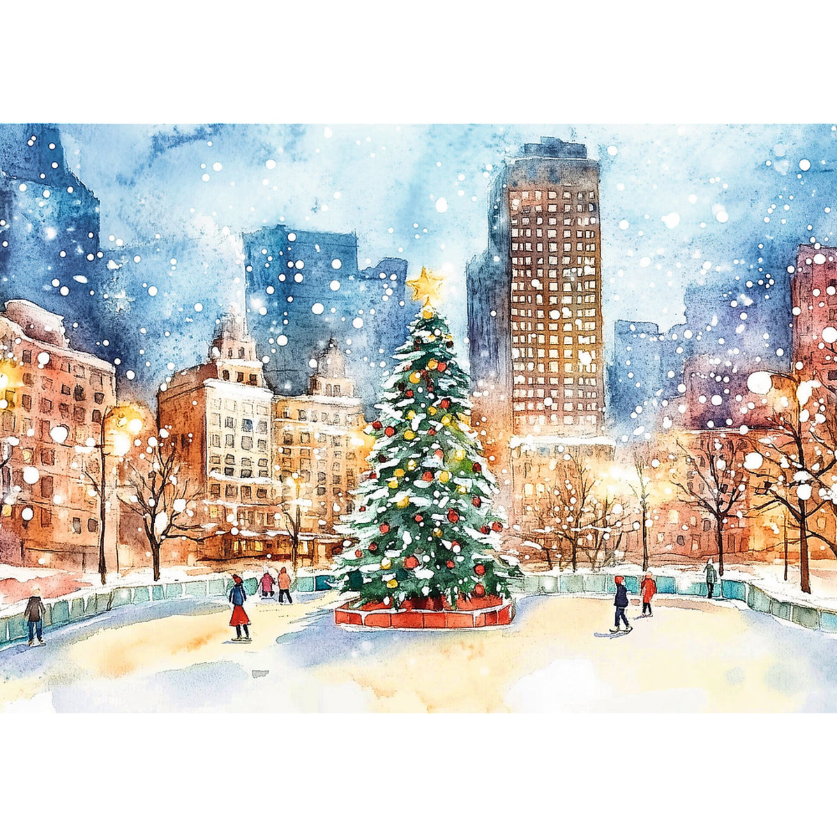 Premium Plus Central Park Winter Wonderland 1000 Piece Puzzle