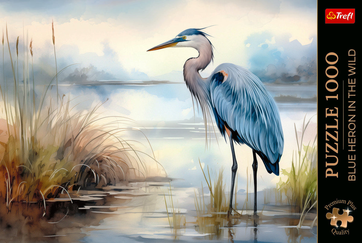 Premium Plus Blue Heron In The Wild 1000 Piece Puzzle