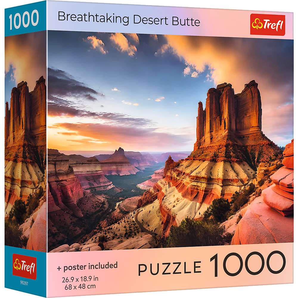 Red Breathtaking Desert Butte 1000 Piece Puzzle