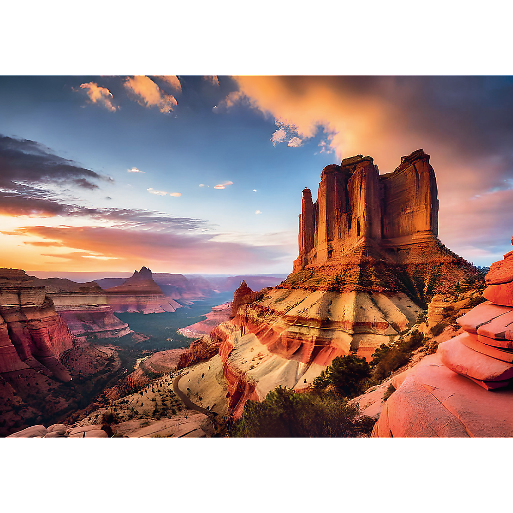 Red Breathtaking Desert Butte 1000 Piece Puzzle