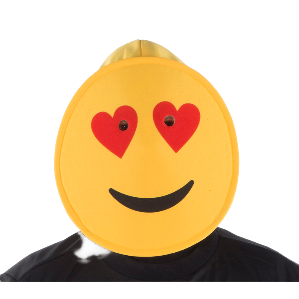 Smiling Hearts Emoji Mask - Kids