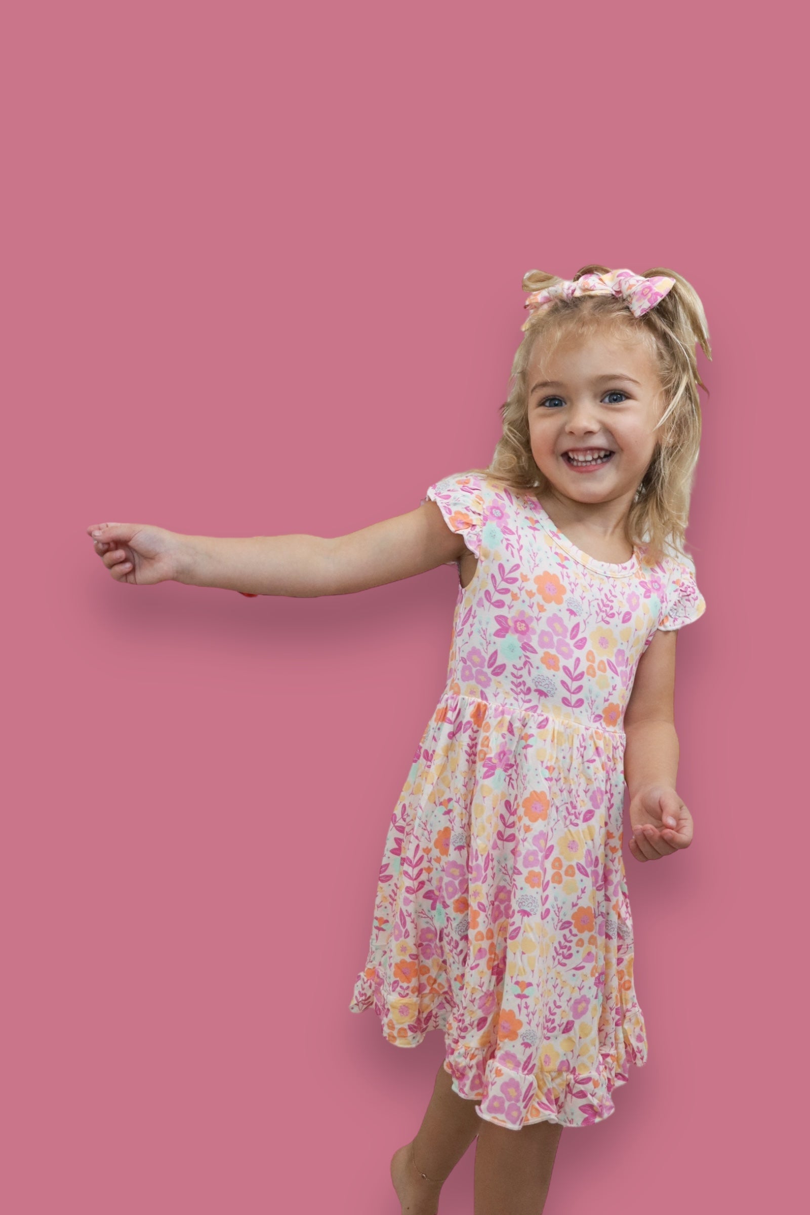 Garden Treasures Dream Cap Sleeve Ruffle Dress