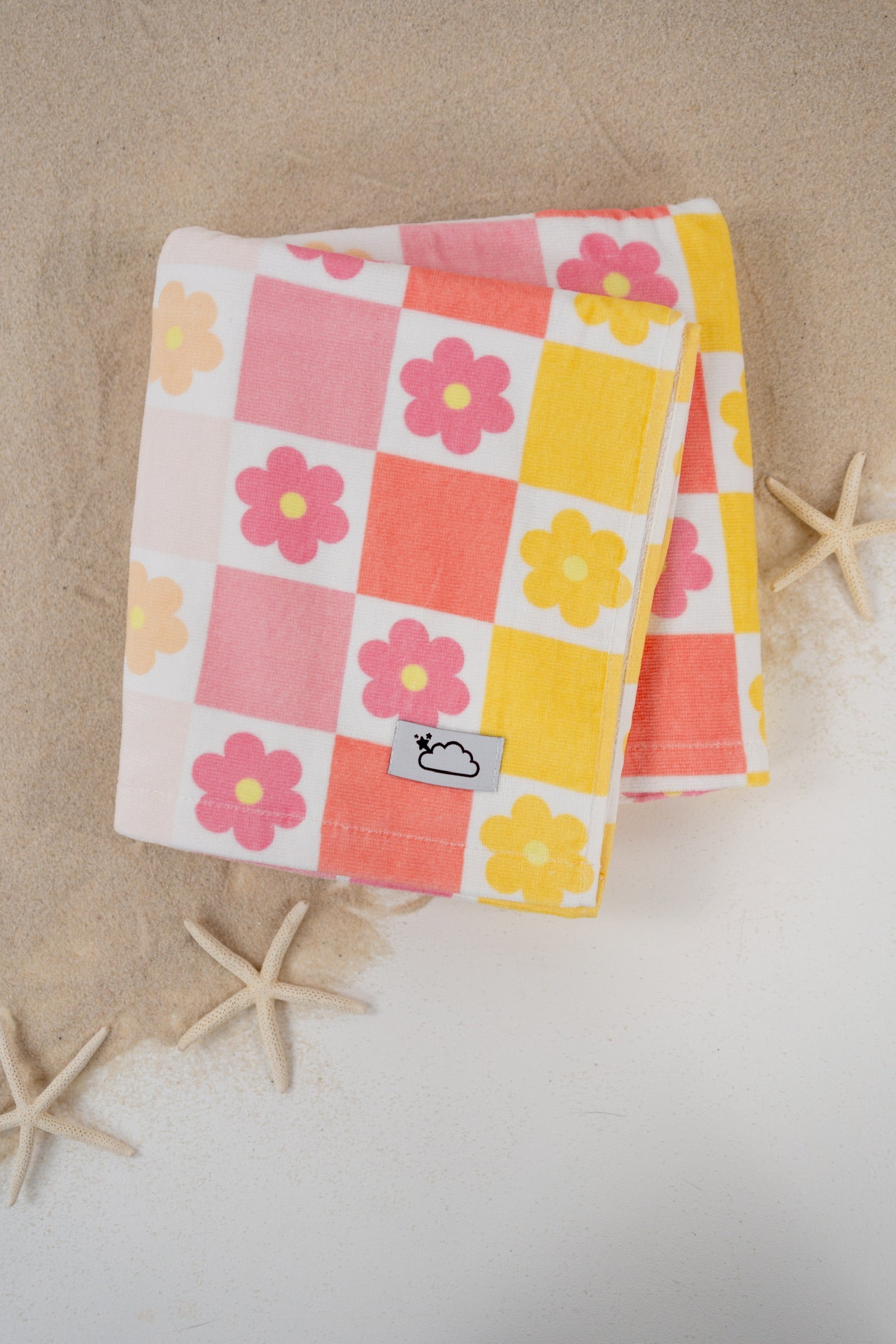 Summer Sunset Checkers Dream Towel