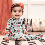 Halloween Pumpkin-pals Bamboo Zipper Romper