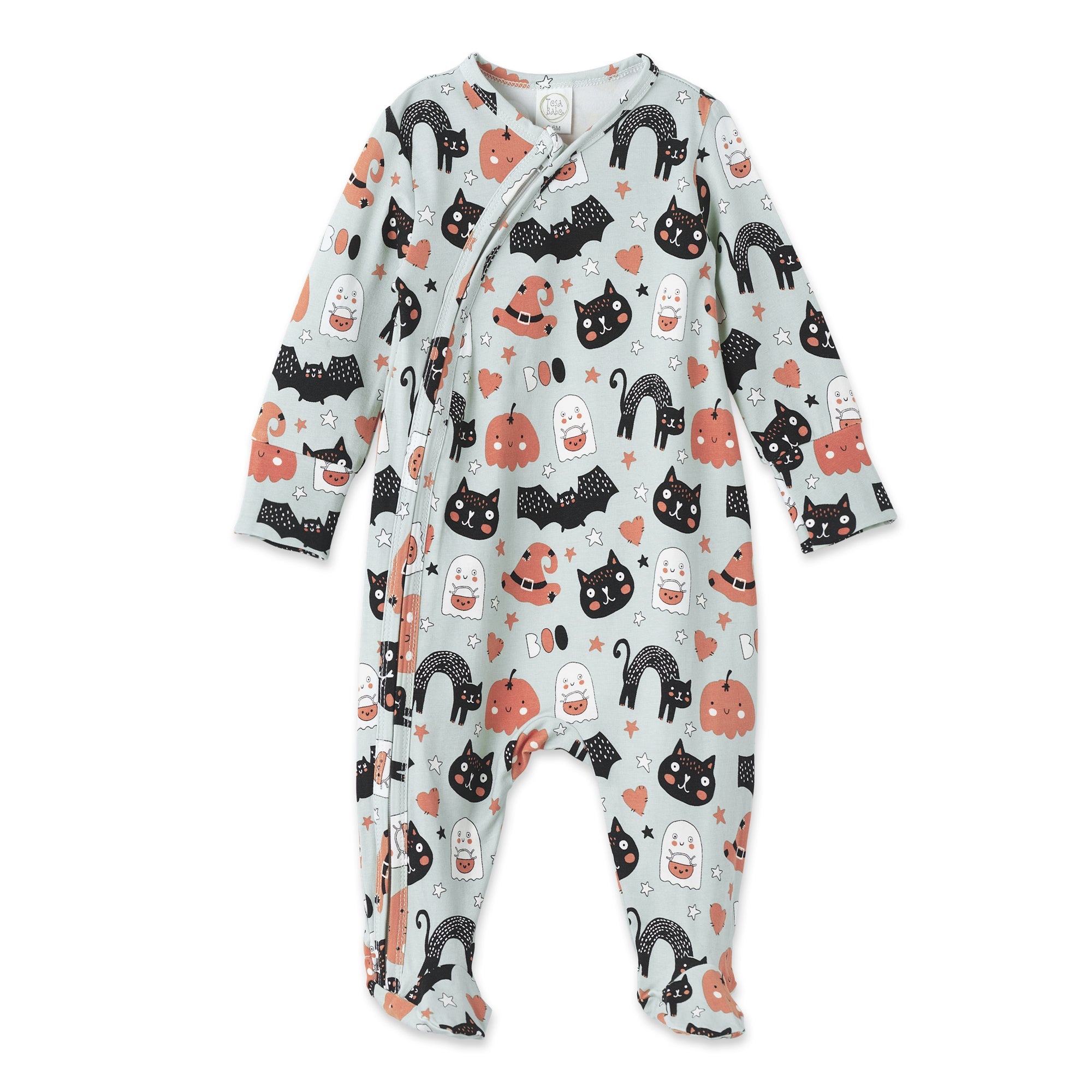 Halloween Pumpkin-pals Bamboo Zipper Romper