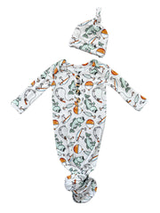Finn Bamboo Knotted Gown And Hat