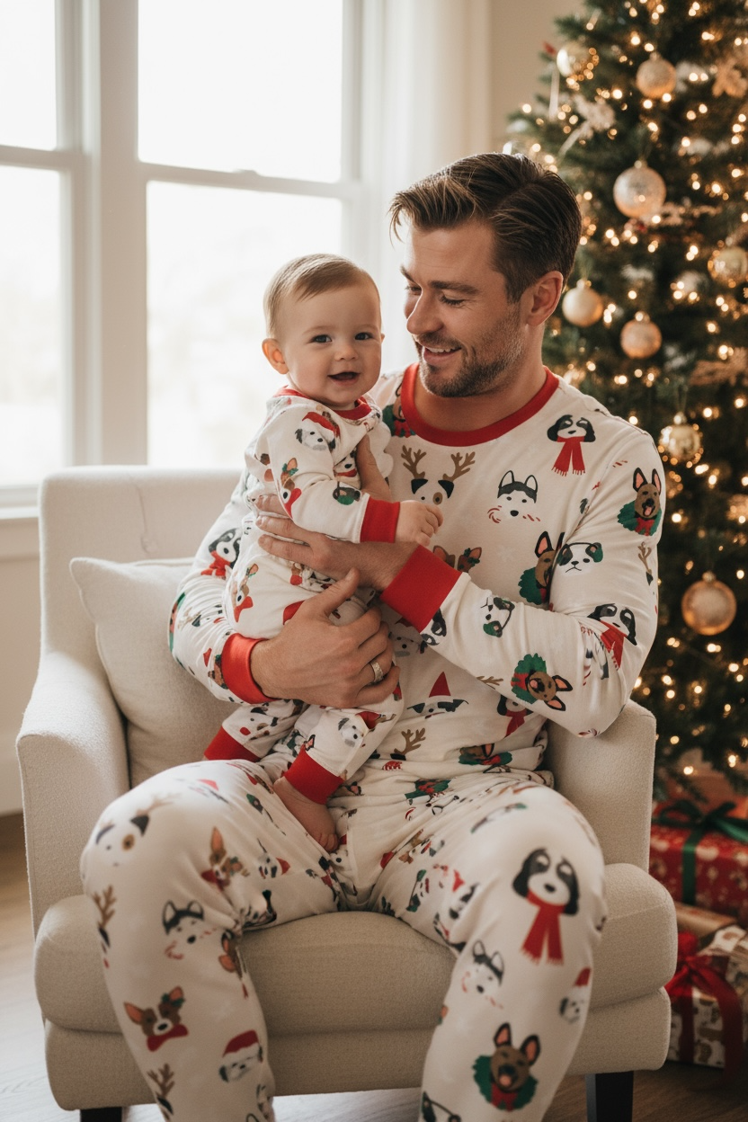 Bark The Halls (men's Long Sleeve Pj)