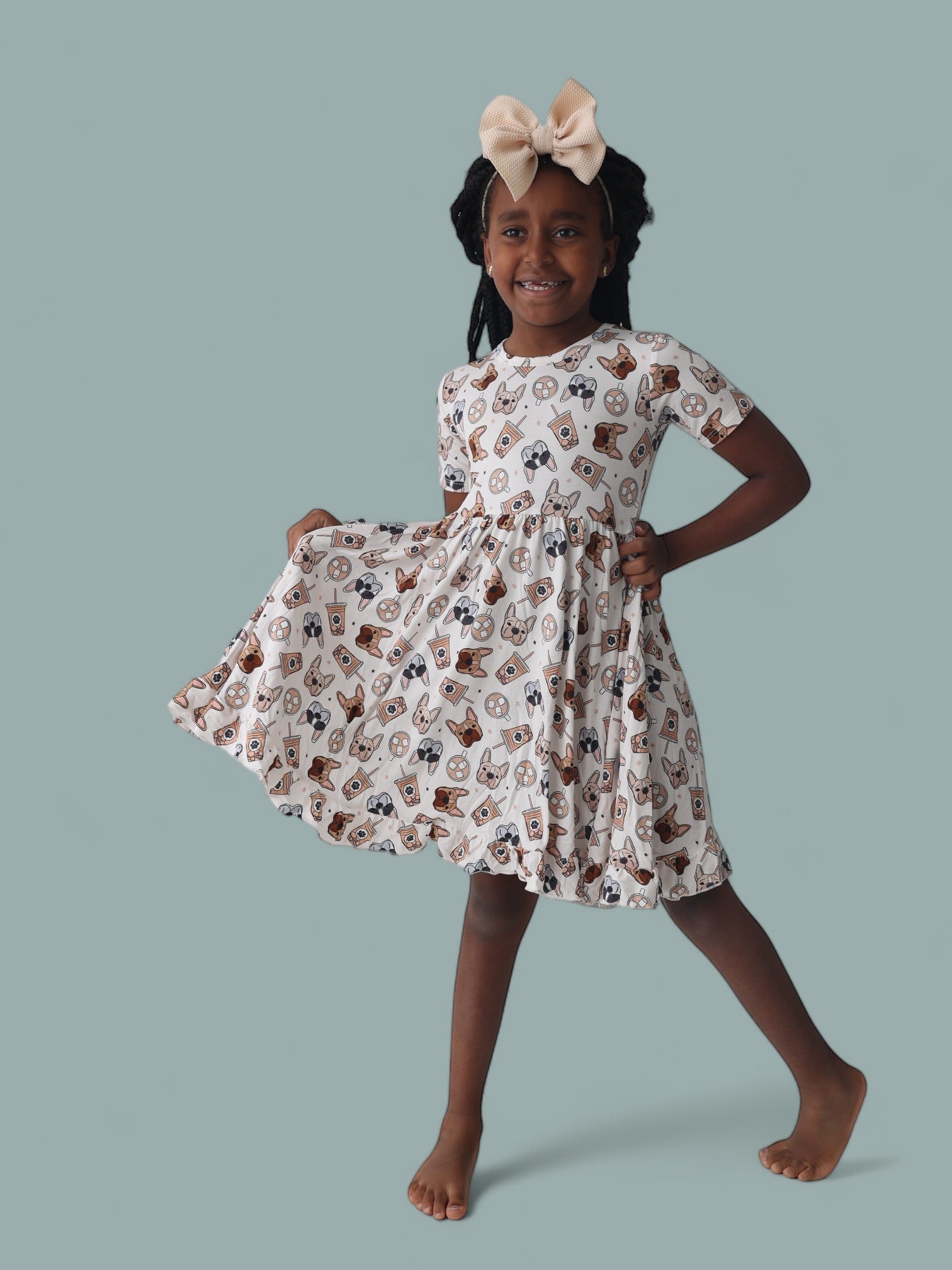 Exclusive Pup Cups Dream Ruffle Dress