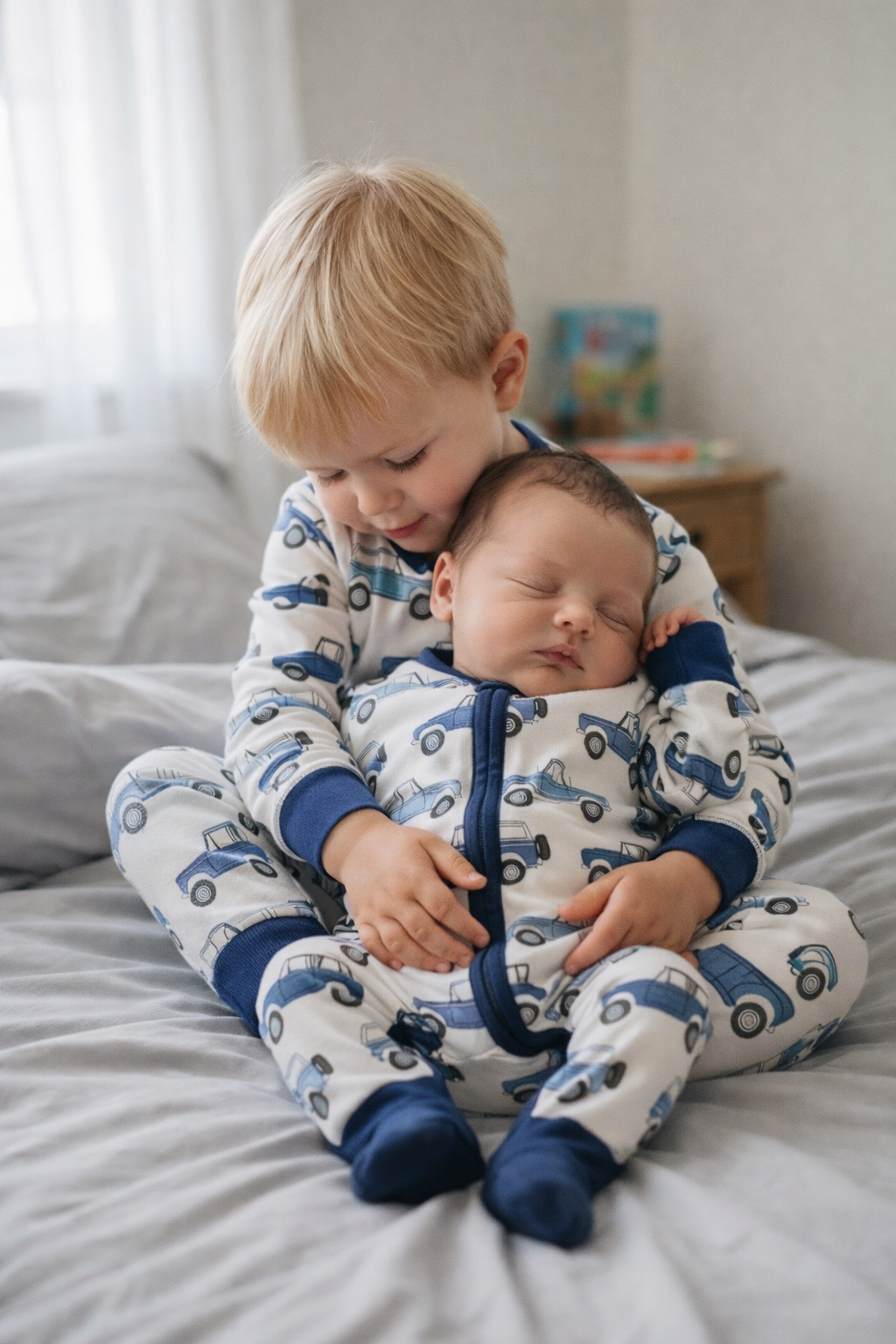Vintage Cars Bamboo Toddler 2 Piece Set