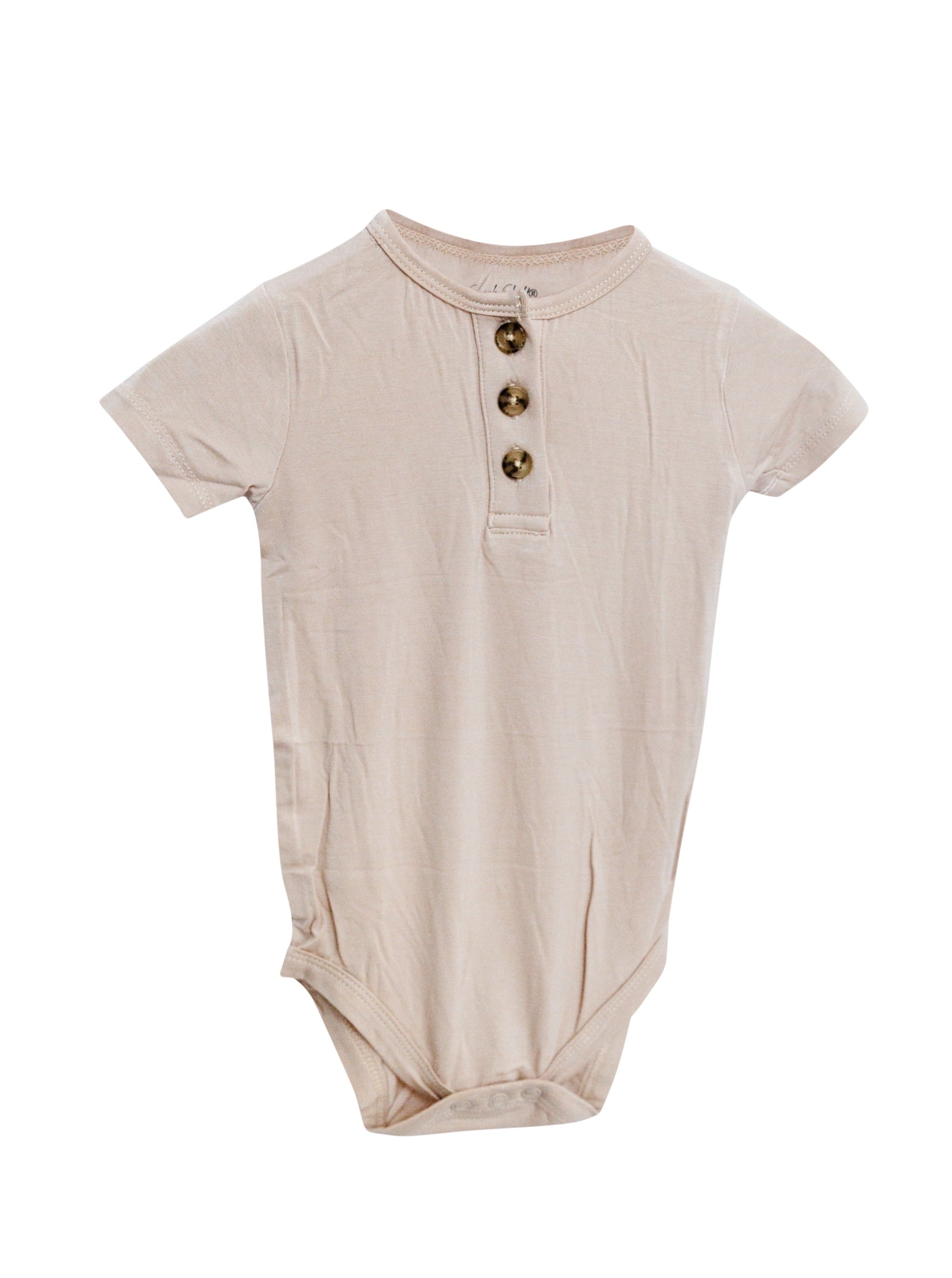 Bamboo Short Sleeve 3 Button Onesie