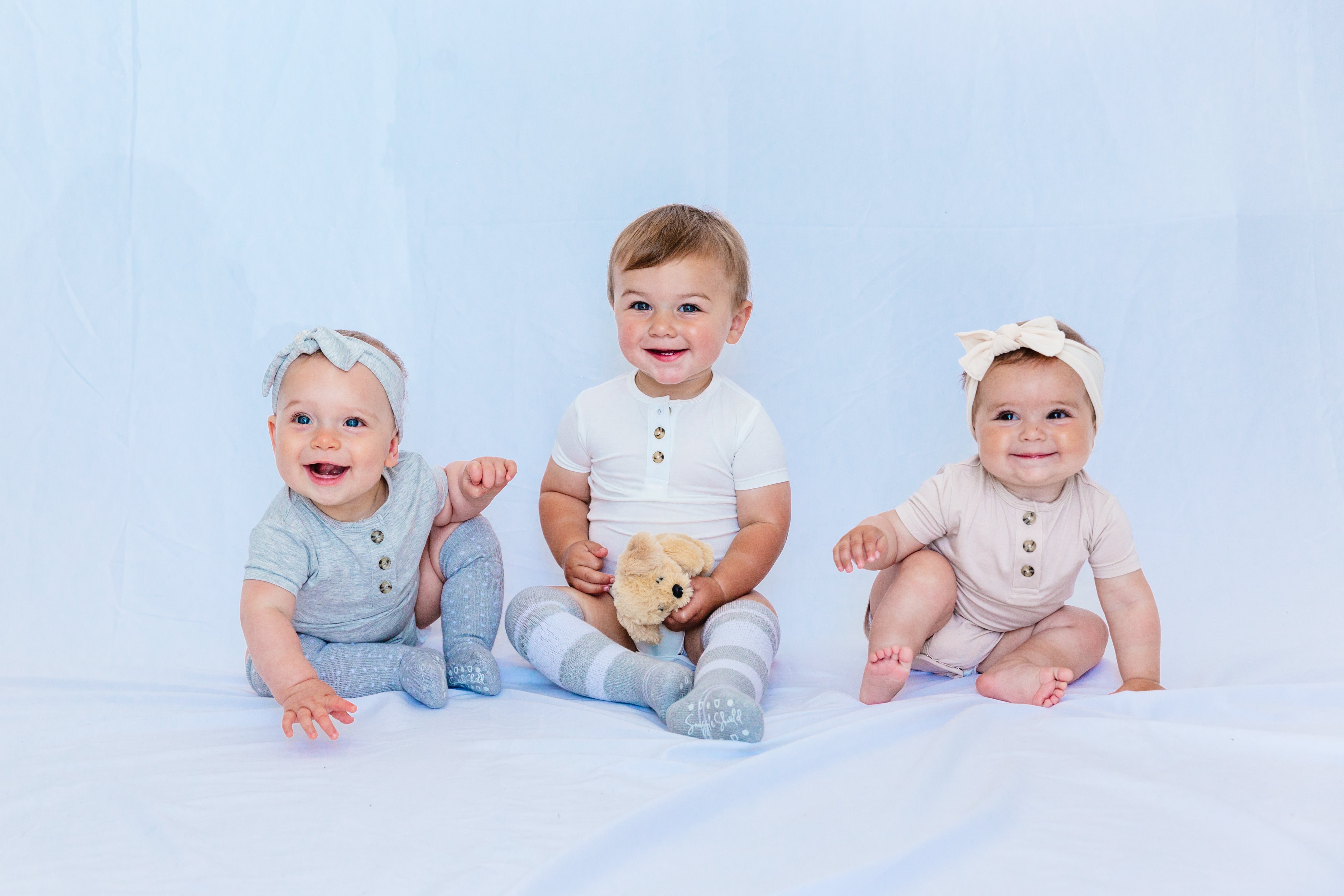 Bamboo Short Sleeve 3 Button Onesie