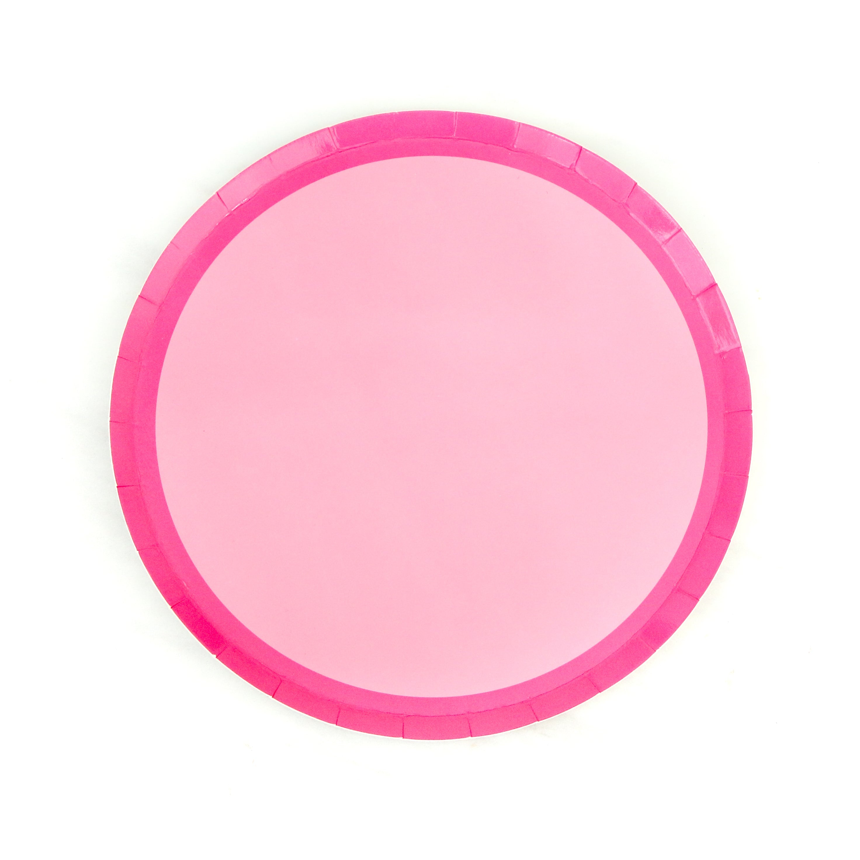 Two Tone Pink Color Block Paper Plates