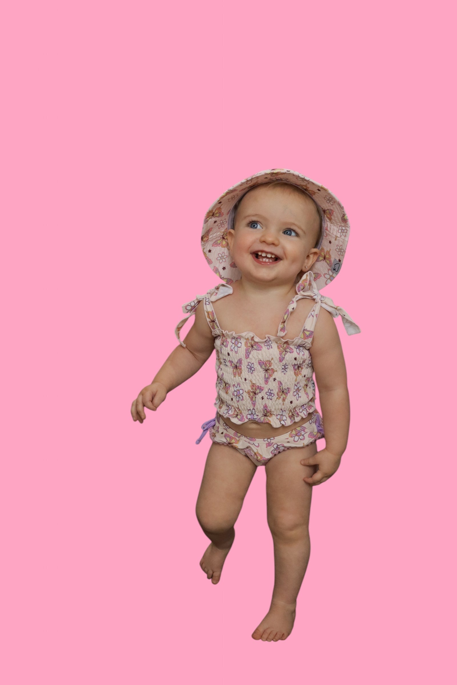 Blossomin’ Butterfly Dream Smocked Tankini Two Piece Swim Suit