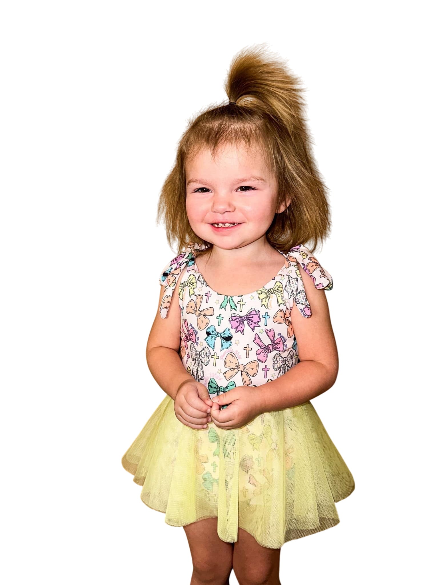 Crosses And Bows Mesh Tie Romper