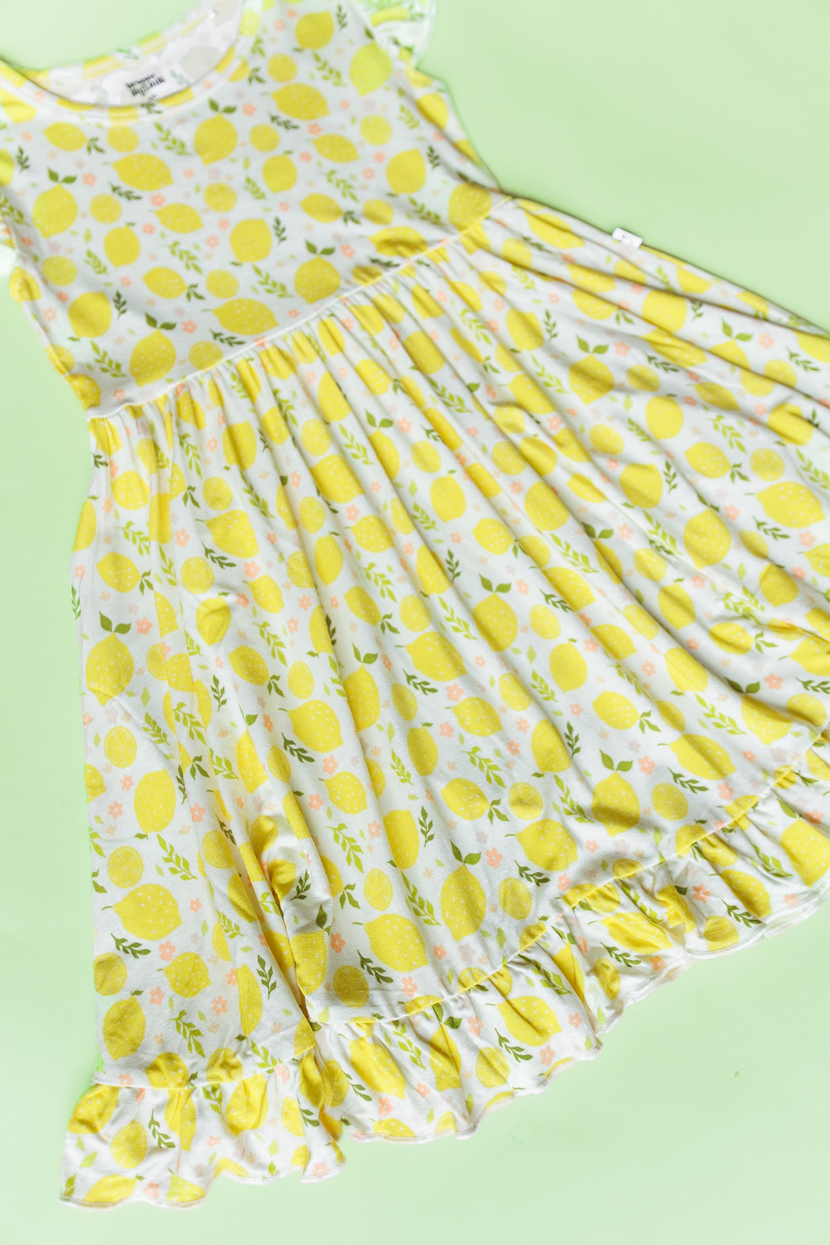 Lemon Blossoms Dream Ruffle Dress