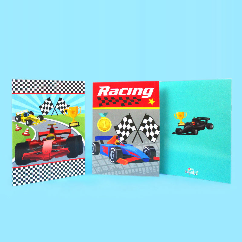 Race Car Coloring Books With Crayons Party Favors - Set Of 6 Or 12