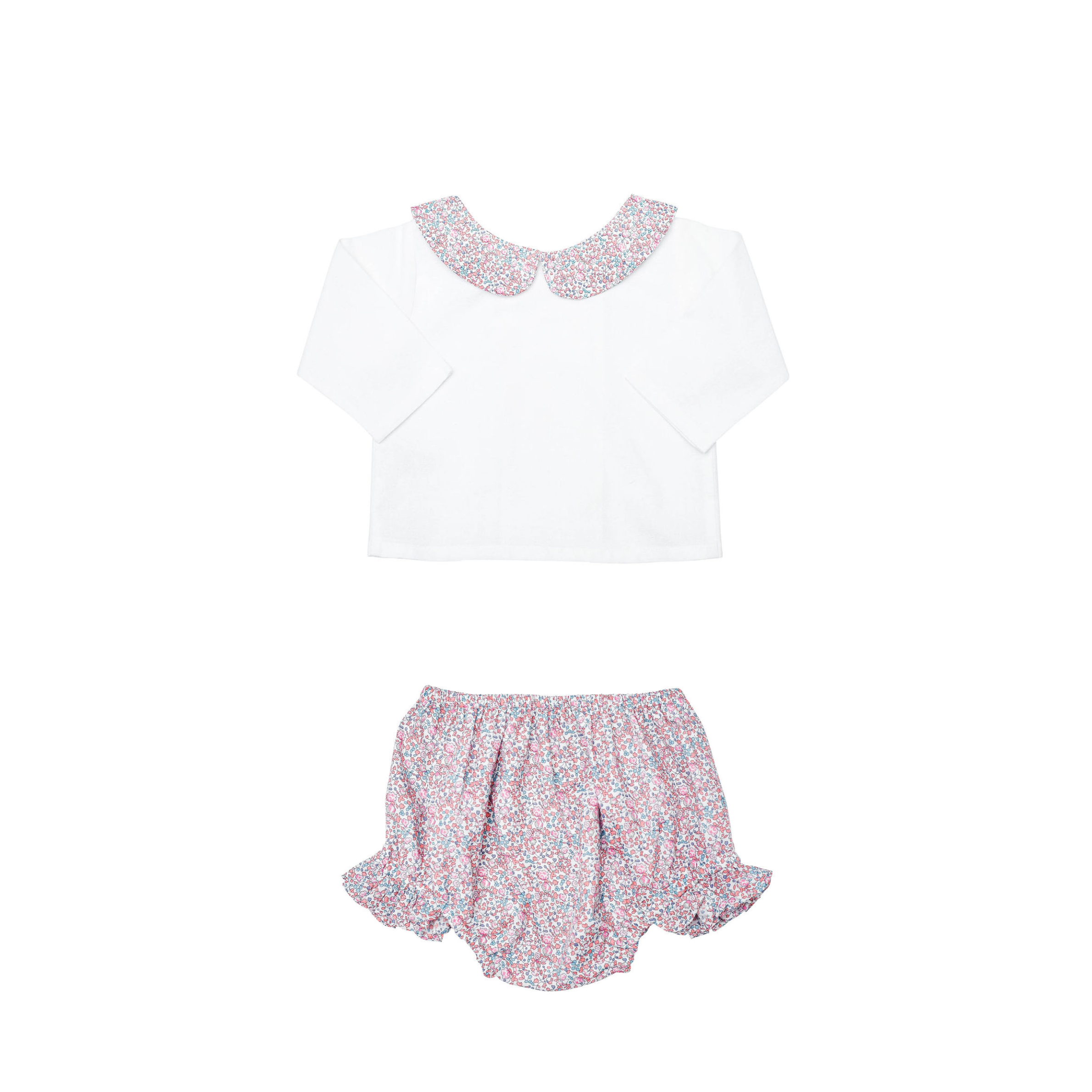 Gift Set | Double Button Blouse And Liberty 'eloise' Pink Bloomer