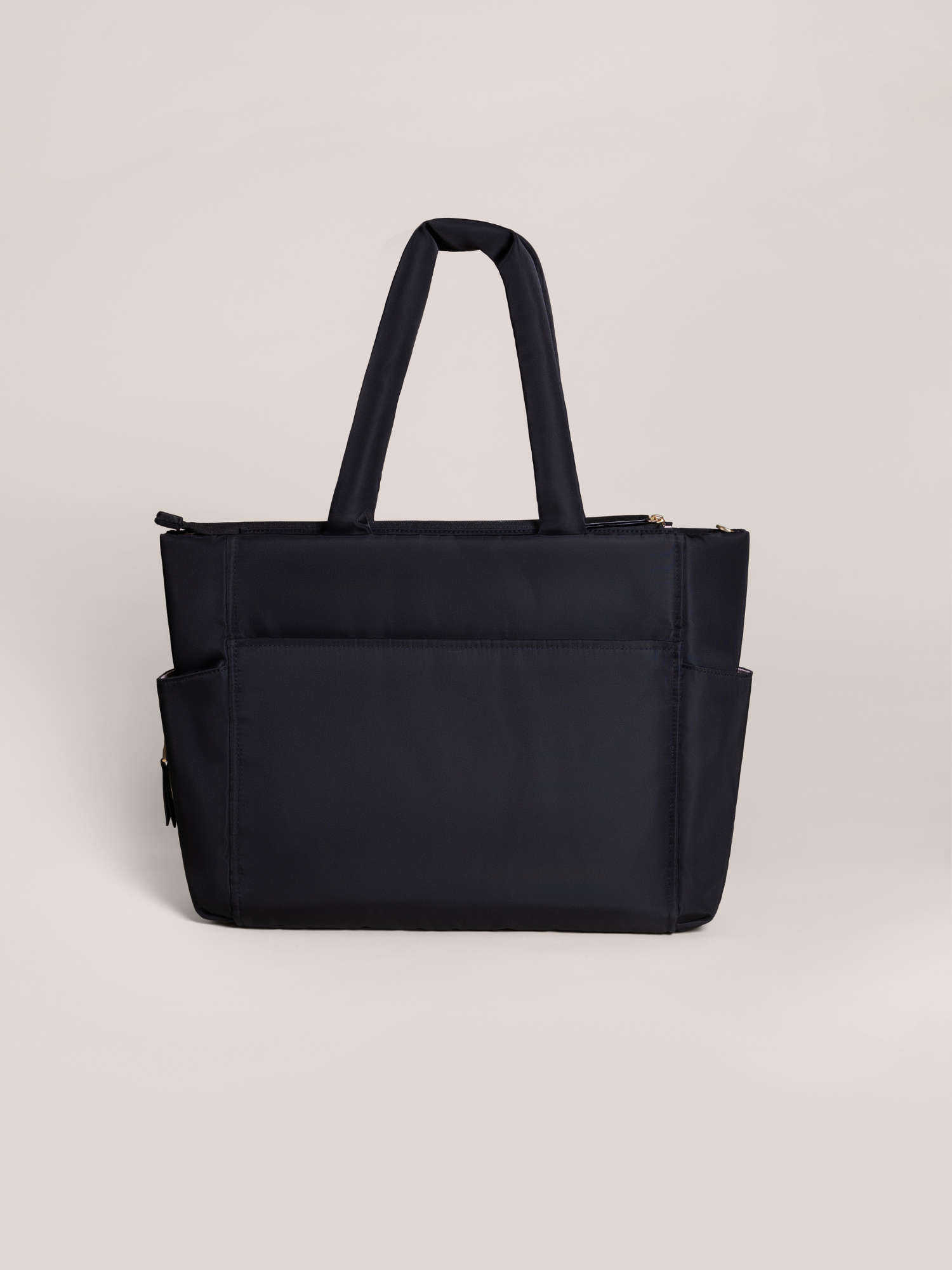 Utility-strap Tote Diaper Bag - Black