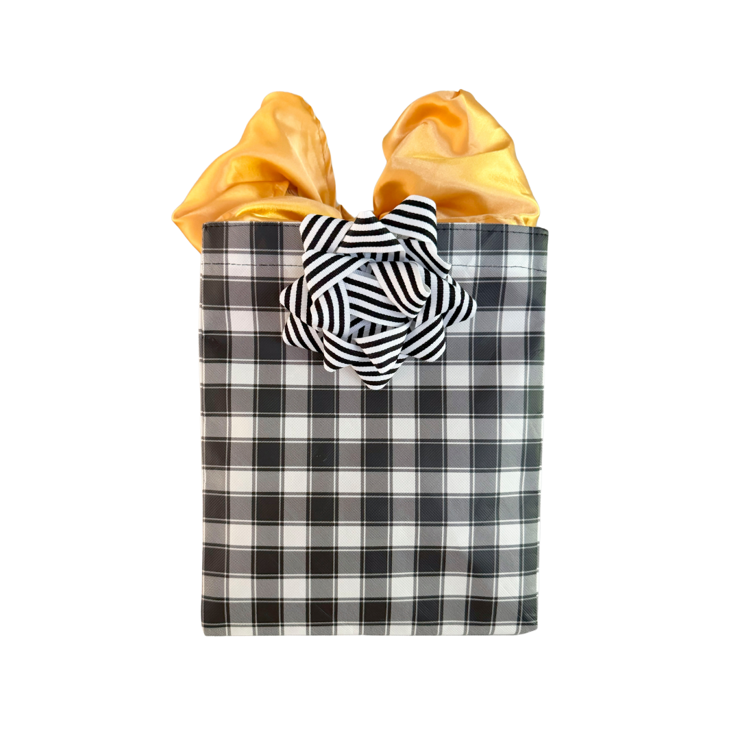 Everbow: Black (reusable Gift Wrap Bags – Sustainable, Foldable, Eco-friendly)