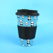 Eco-friendly Reusable Plant Fiber Travel Mug With Panda Design