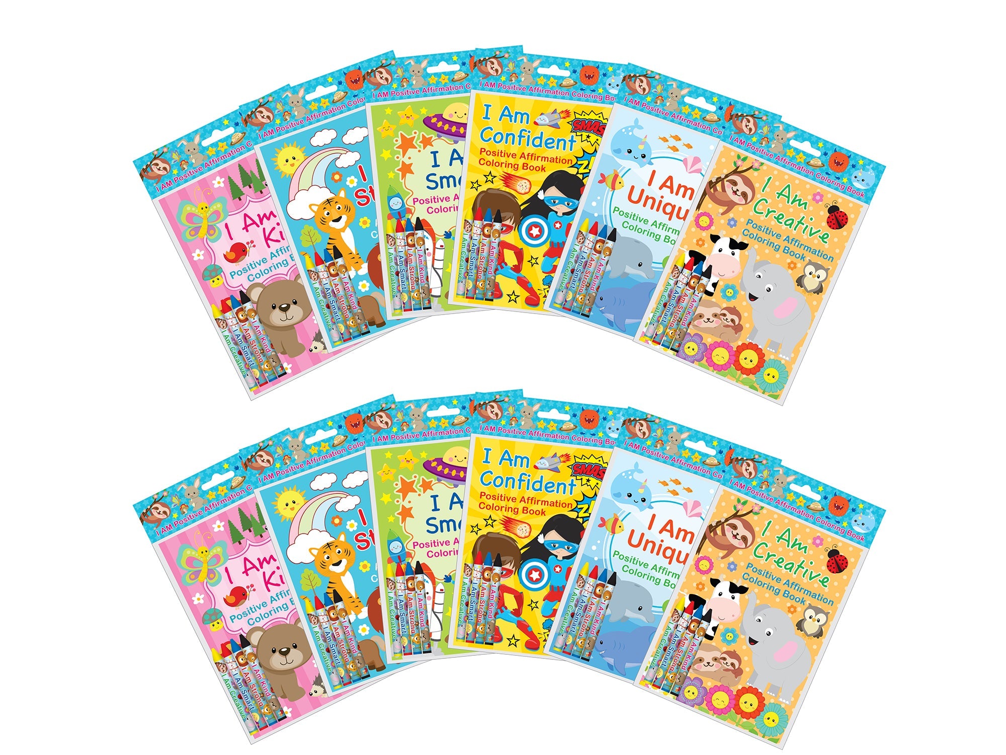 Positive Affirmation Coloring Books - Set Of 6 Or 12