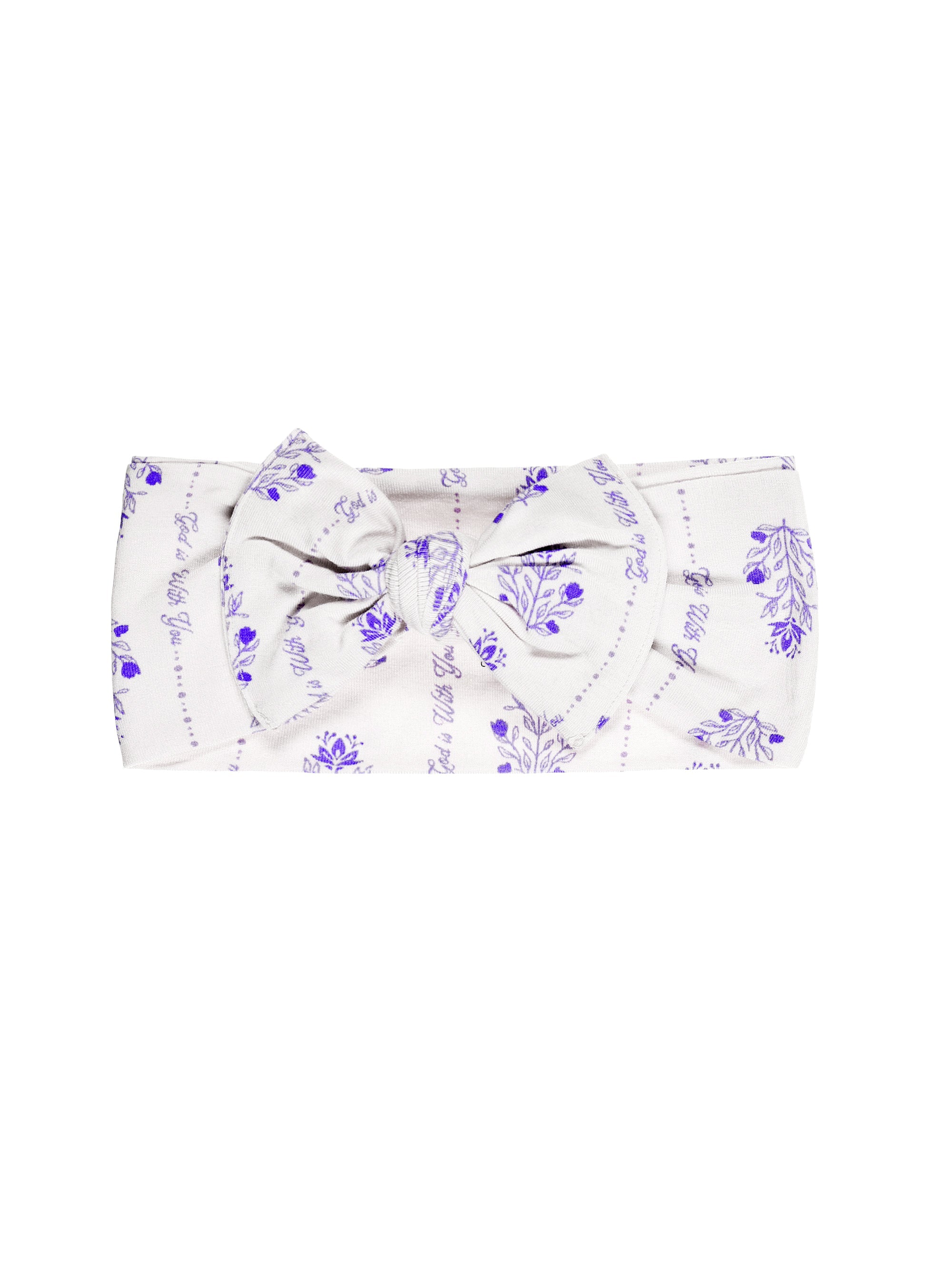 God Is With You Floral Headband Bamboo