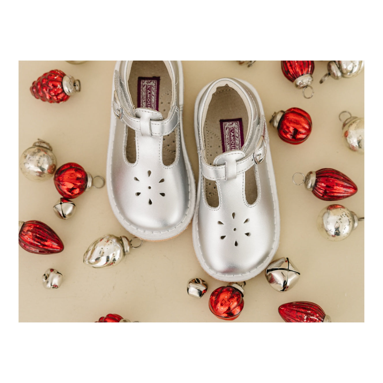Joy Metallic Leather T-strap Mary Jane