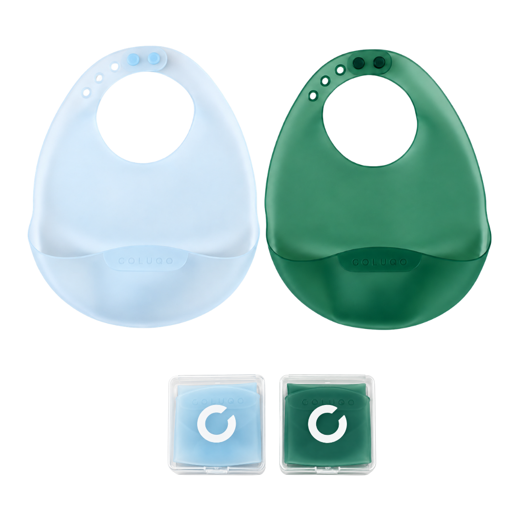 Fold And Go Silicone Bib 2 Pack