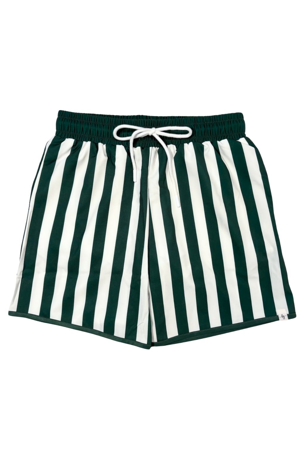 Men's Green Stripe Swim Shorts