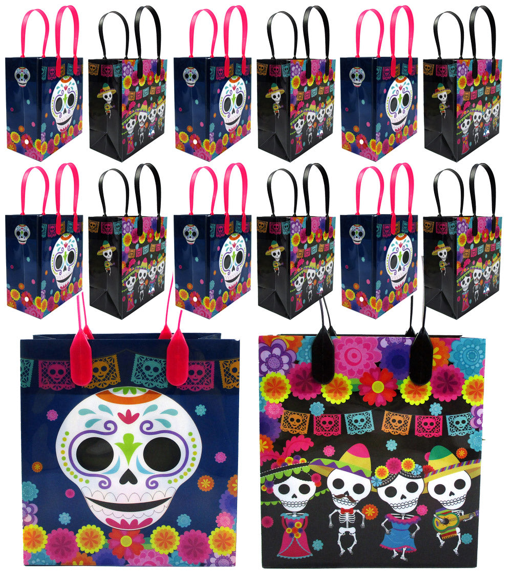 Day Of The Dead Party Favor Treat Bags - Set Of 6 Or 12