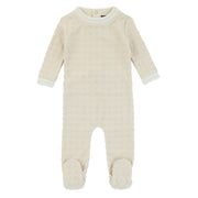 Signature Heart Print Footie, Natural