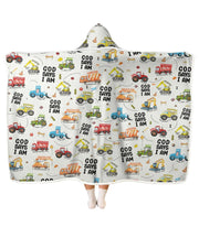 God Says I Am Boy Bamboo Wearable Hooded Blanket