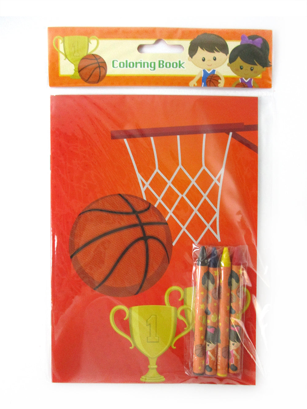 Basketball Coloring Books With Crayons Party Favors - Set Of 6 Or 12