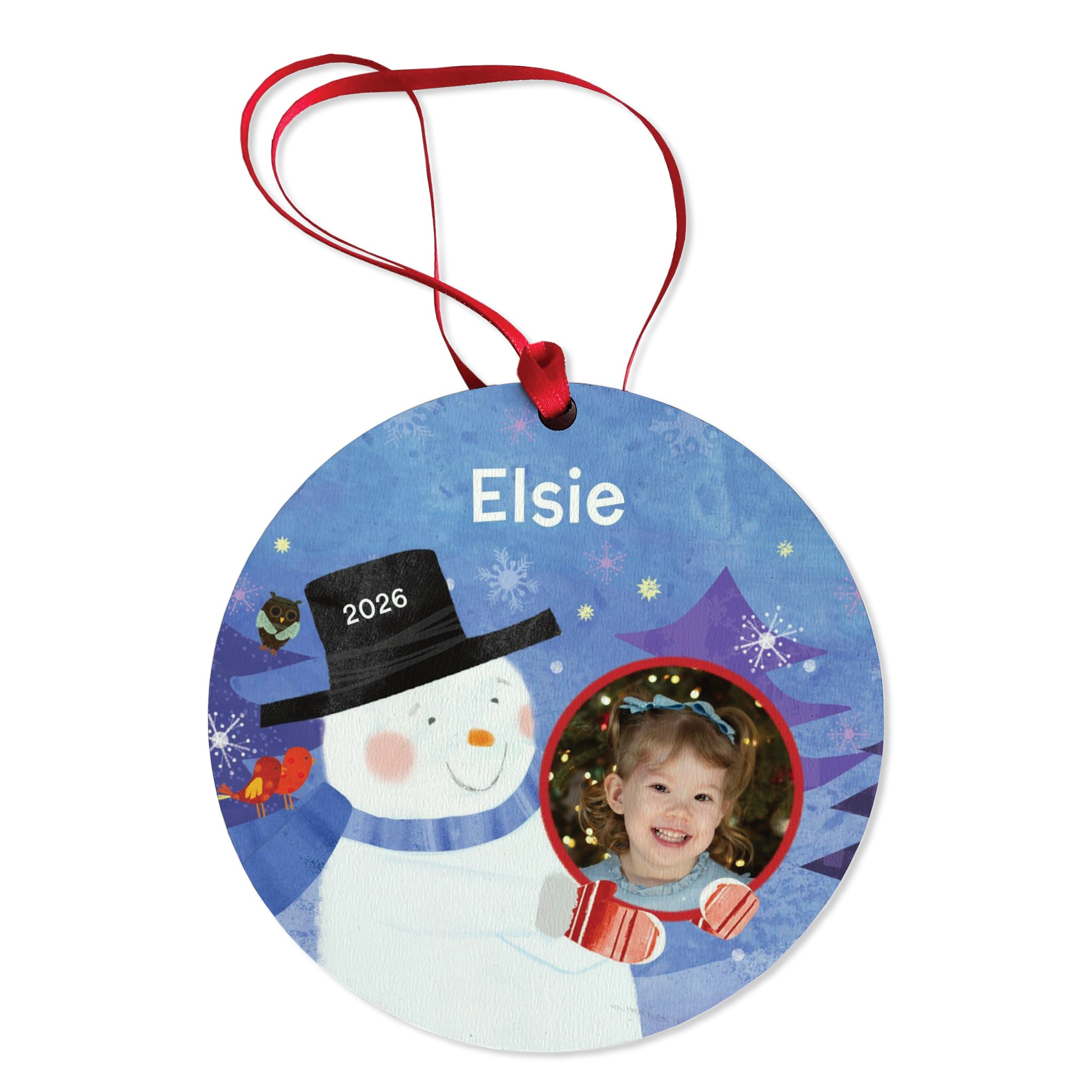 Magical Snowman Personalized Photo Ornament