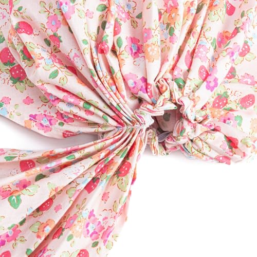 Girls Pre-tied Summer Bandana Scarf - Kids Age 3-8 Y- Strawberry Print