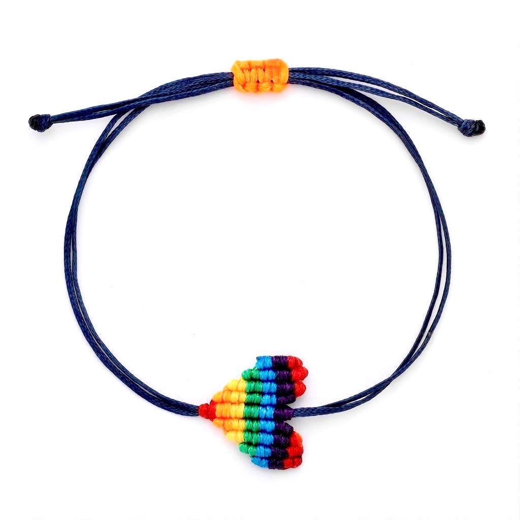 Rainbow Heart Bracelet